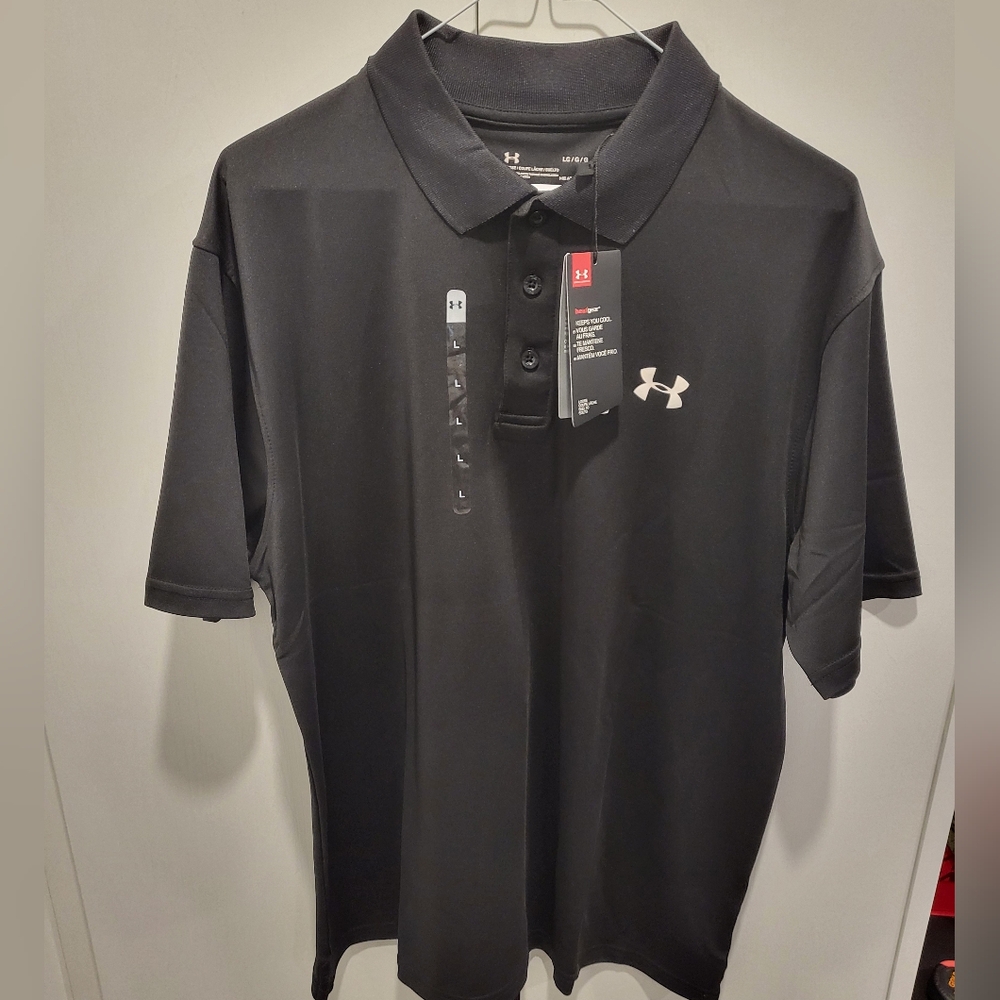 Under Armour Men's Black Polo Shirt